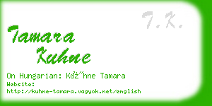 tamara kuhne business card